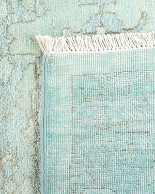 Contemporary Vibrance Light Blue Wool Runner 6' 2" x 12' 2" - Solo Rugs