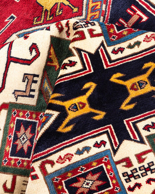 Bohemian Tribal Ivory Wool Area Rug 8' 5" x 10' 2" - Solo Rugs