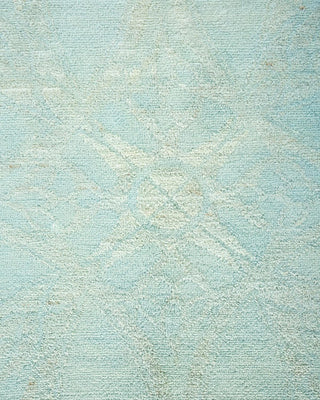 Contemporary Vibrance Light Blue Wool Area Rug 5' 2" x 6' 10" - Solo Rugs