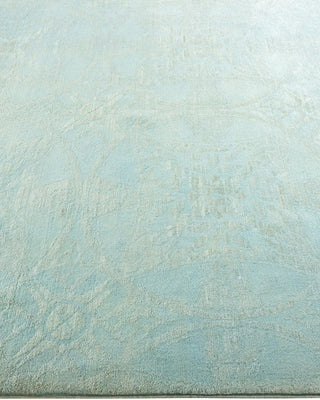 Contemporary Vibrance Light Blue Wool Area Rug 5' 2" x 6' 10" - Solo Rugs
