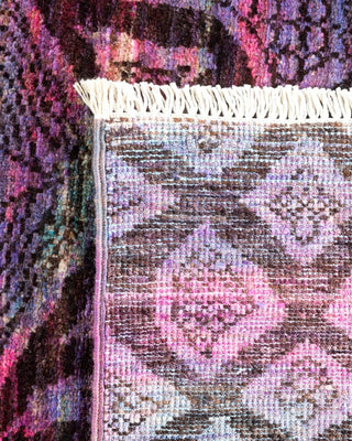 Contemporary Vibrance Pink Wool Area Rug 5' 1" x 8' 0" - Solo Rugs