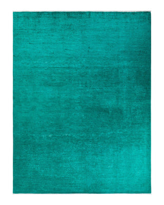 Contemporary Vibrance Green Wool Area Rug 7' 10" x 10' 4" - Solo Rugs