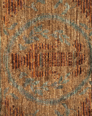 Contemporary Eclectic Brown Wool Area Rug 9' 0" x 11' 10" - Solo Rugs