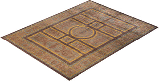 Contemporary Eclectic Brown Wool Area Rug 9' 0" x 11' 10" - Solo Rugs