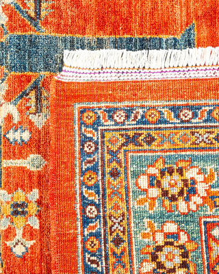 Bohemian Tribal Red Wool Area Rug 5' 8" x 7' 10" - Solo Rugs