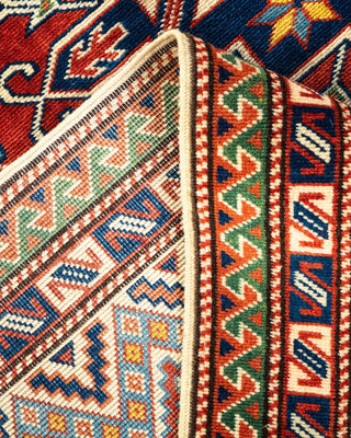 Bohemian Tribal Ivory Wool Area Rug 5' 3" x 7' 3" - Solo Rugs