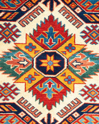 Bohemian Tribal Red Wool Area Rug 6' 3" x 8' 5" - Solo Rugs