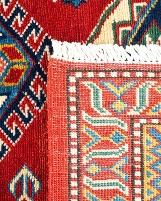 Bohemian Tribal Orange Wool Area Rug 5' 10" x 8' 1" - Solo Rugs