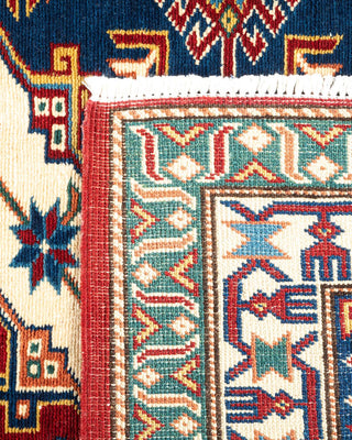 Bohemian Tribal Red Wool Area Rug 6' 1" x 8' 0" - Solo Rugs