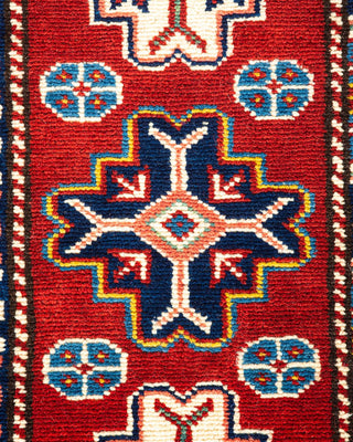 Bohemian Tribal Orange Wool Area Rug 5' 0" x 7' 0" - Solo Rugs