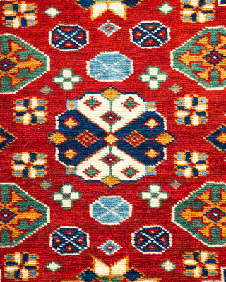 Bohemian Tribal Ivory Wool Area Rug 7' 2" x 9' 9" - Solo Rugs