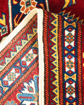 Bohemian Tribal Ivory Wool Area Rug 4' 3" x 6' 3" - Solo Rugs