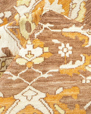 Traditional Serapi Yellow Wool Area Rug 9' 2" x 11' 6" - Solo Rugs