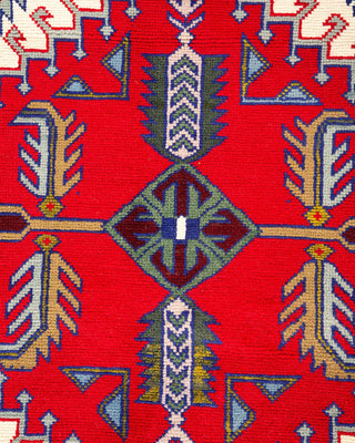 Bohemian Tribal Ivory Wool Area Rug 7' 3" x 10' 7" - Solo Rugs