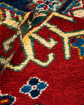 Bohemian Tribal Ivory Wool Area Rug 6' 3" x 7' 9" - Solo Rugs