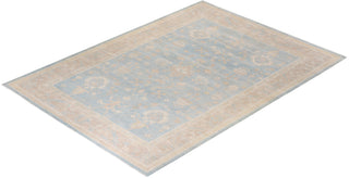 Contemporary Eclectic Light Blue Wool Area Rug 8' 10" x 12' 1" - Solo Rugs
