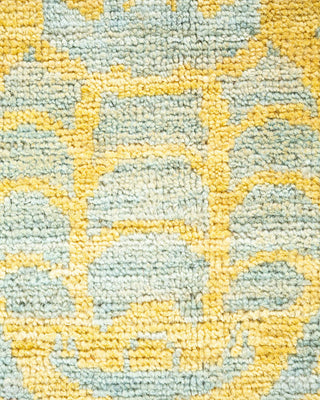 Contemporary Eclectic Light Blue Wool Area Rug 5' 1" x 7' 10" - Solo Rugs