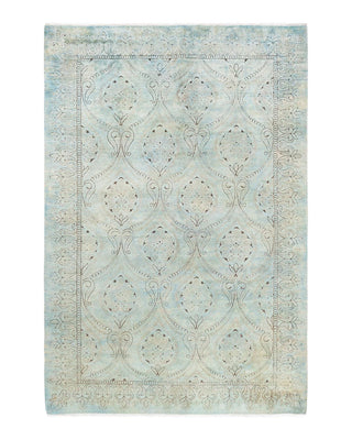 Contemporary Transitional Light Gray Wool Area Rug 5' 6" x 8' 0" - Solo Rugs