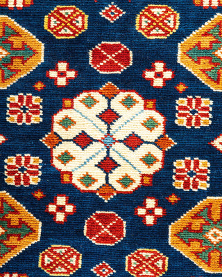 Bohemian Tribal Ivory Wool Area Rug 7' 1" x 10' 3" - Solo Rugs