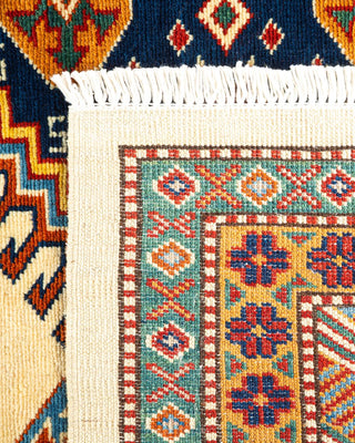 Bohemian Tribal Ivory Wool Area Rug 7' 1" x 10' 3" - Solo Rugs