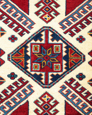 Bohemian Tribal Red Wool Area Rug 5' 10" x 8' 4" - Solo Rugs