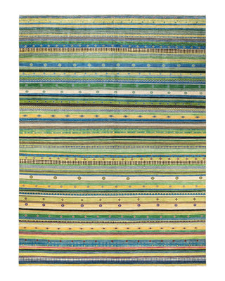 Contemporary Modern Multi Wool Area Rug 10' 2" x 13' 10" - Solo Rugs