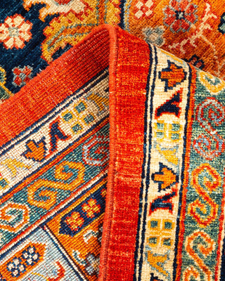 Bohemian Tribal Red Wool Area Rug 9' 2" x 11' 9" - Solo Rugs