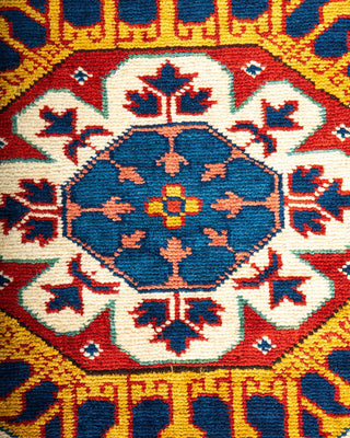 Bohemian Tribal Red Wool Area Rug 5' 0" x 7' 1" - Solo Rugs