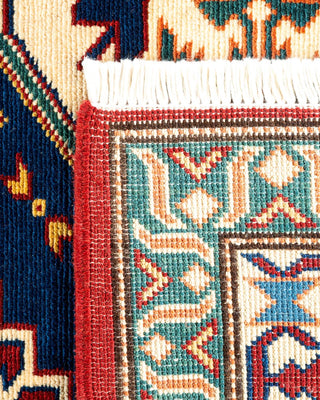 Bohemian Tribal Red Wool Area Rug 6' 5" x 9' 10" - Solo Rugs