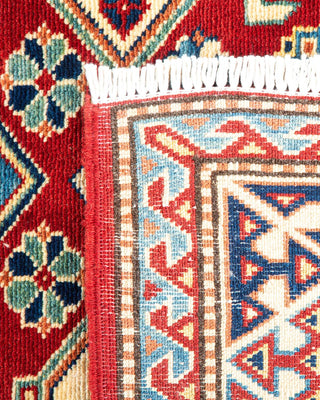 Bohemian Tribal Red Wool Area Rug 4' 2" x 6' 4" - Solo Rugs
