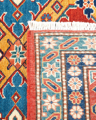 Bohemian Tribal Red Wool Area Rug 6' 5" x 9' 3" - Solo Rugs