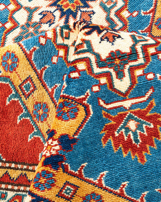 Bohemian Tribal Red Wool Area Rug 6' 5" x 9' 3" - Solo Rugs