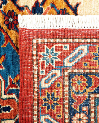 Bohemian Tribal Red Wool Area Rug 7' 3" x 10' 1" - Solo Rugs