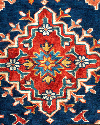 Bohemian Tribal Red Wool Area Rug 3' 0" x 4' 5" - Solo Rugs