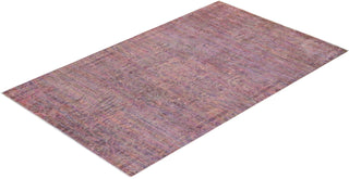 Contemporary Vibrance Purple Wool Area Rug 6' 0" x 10' 0" - Solo Rugs
