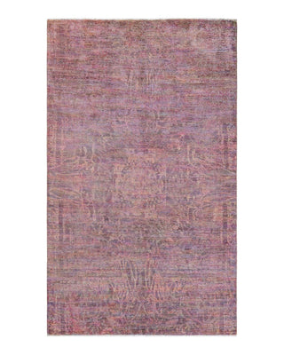 Contemporary Vibrance Purple Wool Area Rug 6' 0" x 10' 0" - Solo Rugs
