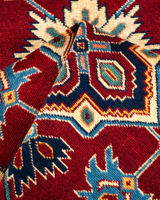 Bohemian Tribal Red Wool Runner 3' 0" x 10' 6" - Solo Rugs