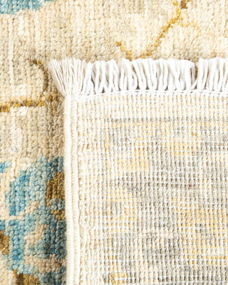 Contemporary Eclectic Ivory Wool Area Rug 5' 0" x 7' 8" - Solo Rugs