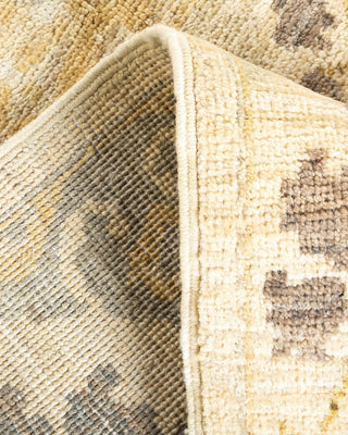 Contemporary Eclectic Ivory Wool Area Rug 5' 0" x 7' 8" - Solo Rugs