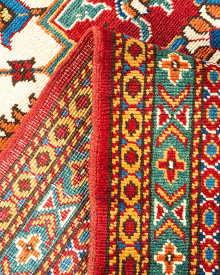 Bohemian Tribal Blue Wool Area Rug 5' 9" x 8' 10" - Solo Rugs
