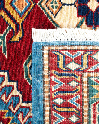 Bohemian Tribal Light Blue Wool Area Rug 6' 3" x 8' 9" - Solo Rugs