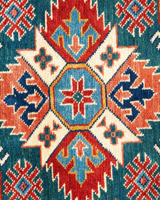 Bohemian Tribal Ivory Wool Area Rug 6' 0" x 8' 10" - Solo Rugs