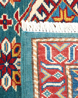 Bohemian Tribal Orange Wool Area Rug 6' 0" x 8' 1" - Solo Rugs