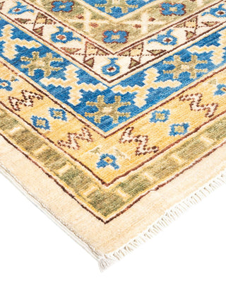 Traditional Khotan Ivory Wool Area Rug 9' 0" x 11' 10" - Solo Rugs