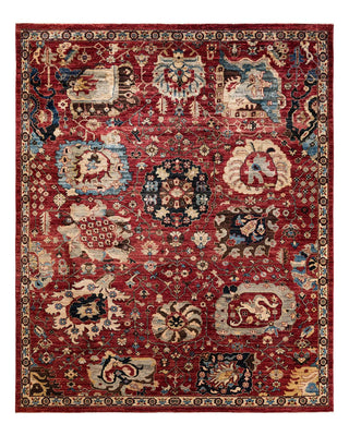 Traditional Serapi Red Wool Area Rug 7' 11" x 9' 9" - Solo Rugs