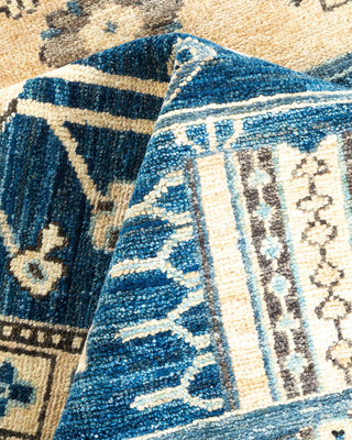 Traditional Serapi Light Blue Wool Area Rug 6' 3" x 8' 10" - Solo Rugs