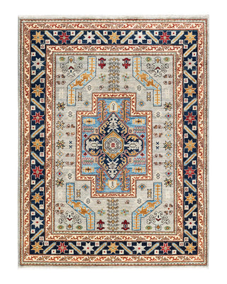 Serapi, One-of-a-Kind Hand-Knotted Area Rug - Light Gray, 4' 10" x 6' 5" - Solo Rugs