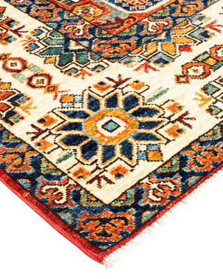 Traditional Serapi Orange Wool Area Rug 5' 4" x 8' 7" - Solo Rugs
