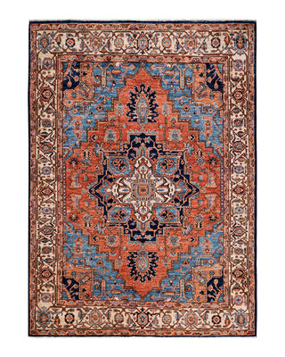 Serapi, One-of-a-Kind Hand-Knotted Area Rug - Blue, 5' 2" x 7' 0" - Solo Rugs