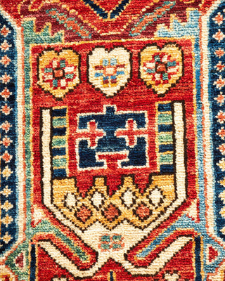 Traditional Serapi Orange Wool Area Rug 4' 2" x 6' 0" - Solo Rugs